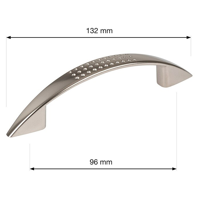 Walteco Meubelgreep Jamo (Gatafstand: 96 mm, Overige, Vernikkeld, mat) | BAUHAUS