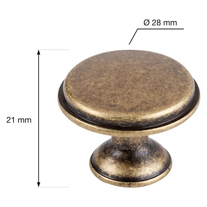 Walteco Ručkica za namještaj Mala  (Promjer: 28 mm, Ostalo) | BAUHAUS