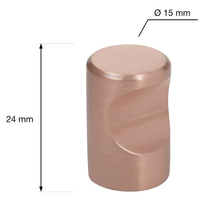Walteco Meubelknop Venlo (Diameter: 15 mm, Overige, Koper) | BAUHAUS
