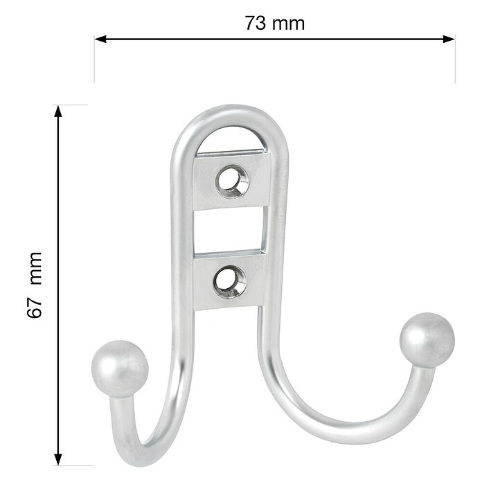 Walteco Garderobna kuka Lorex II  (D x Š x V: 67 x 73 x 35 mm) | BAUHAUS