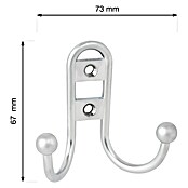 Walteco Garderobna kuka Lorex II  (D x Š x V: 67 x 73 x 35 mm) | BAUHAUS