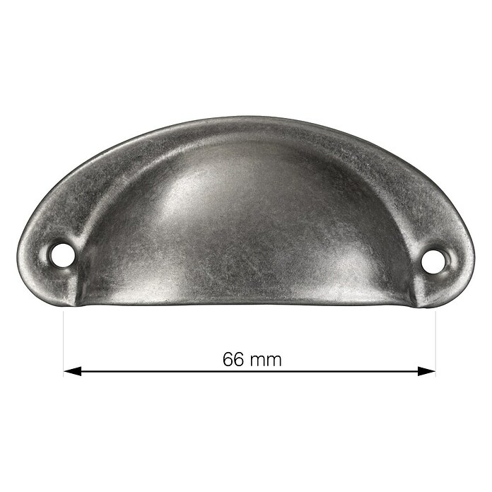 Walteco Ručka za namještaj Skive  (Razmak provrta: 66 mm, Ostalo, Srebrna) | BAUHAUS