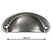 Walteco Ručka za namještaj Skive  (Razmak provrta: 66 mm, Ostalo, Srebrna) | BAUHAUS