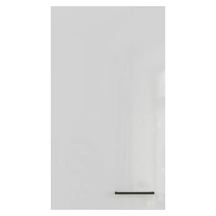 Flex-Well Lund Küchen-Hängeschrank - B x T x H: 50 x 32 x 89 cm, Lichtgrau - Dunkelgraues, minimalistisches Wandregal. Rechteckiges schwebendes Design.