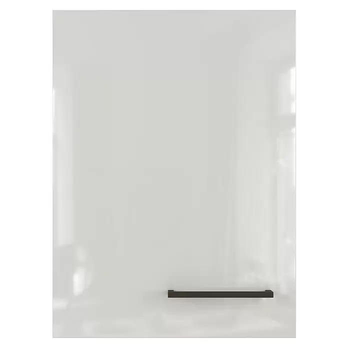 Flex-Well Lund Küchen-Hängeschrank - B x T x H: 40 x 32 x 54,8 cm, Lichtgrau - Minimalistischer dunkelgrauer rechteckiger Griff oder Handtuchhalter.