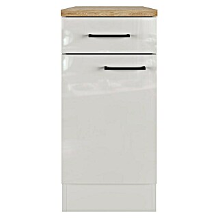 Flex-Well Lund Unterschrank (B x T x H: 40 x 60 x 85 cm, Lichtgrau)