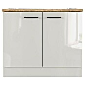 Flex-Well Lund Spülenunterschrank (B x T x H: 100 x 60 x 85 cm, Lichtgrau) | BAUHAUS
