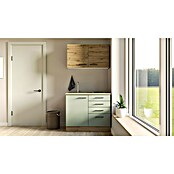 Flex-Well Cara Miniküche (Breite: 100 cm, Grün/Eiche, Anti-Finger-Print Oberfläche) | BAUHAUS