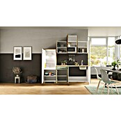 Flex-Well Cara Singleküche mit Mikrowelle (Breite: 210 cm, Grün/Eiche, Anti-Finger-Print Oberfläche) | BAUHAUS