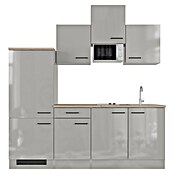 Flex-Well Lund Singleküche mit Mikrowelle (Breite: 210 cm, Lichtgrau, Mit Elektrogeräten) | BAUHAUS