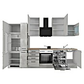 Flex-Well Lund Küchenzeile Typ 2 (Breite: 310 cm, Höhe: 234 cm, Lichtgrau, Mit Elektrogeräten, Edelstahlspüle) | BAUHAUS