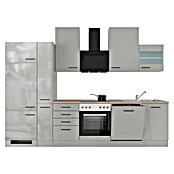 Flex-Well Lund Küchenzeile Typ 2 (Breite: 310 cm, Höhe: 234 cm, Lichtgrau, Mit Elektrogeräten, Edelstahlspüle) | BAUHAUS