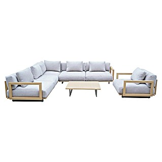 Sunfun Conjunto de muebles Camelia (7 pzs., Aluminio, Marrón)