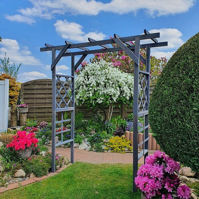 Promadino Pergola Ben (60 x 200 x 210 cm, Grau, Holz) | BAUHAUS