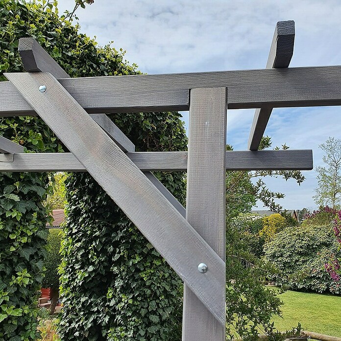Promadino Pergola Ben (60 x 200 x 210 cm, Grau, Holz) | BAUHAUS