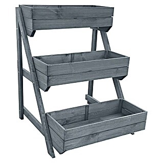 Promadino Pflanzkasten (L x B x H: 80 x 84 x 100 cm, Holz, Grau)