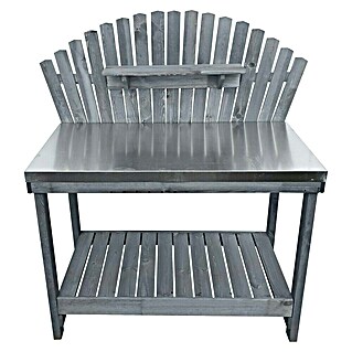 Promadino Pflanztisch Helga (116 x 69 x 139 cm, Holz, Grau)