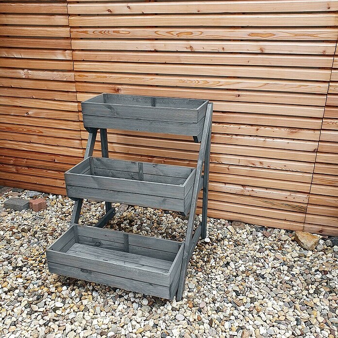 Promadino Pflanzkasten (L x B x H: 80 x 84 x 100 cm, Holz, Grau) | BAUHAUS
