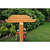 Promadino Pflanzkasten mit Pergola (Außenmaß (L x B x H): 140 x 64,5 x 140 cm, Holz, Honigbraun) | BAUHAUS