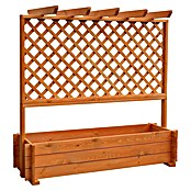 Promadino Pflanzkasten mit Pergola (Außenmaß (L x B x H): 140 x 64,5 x 140 cm, Holz, Honigbraun) | BAUHAUS