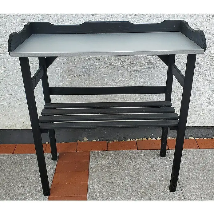 Pflanztisch Mit Ablage Aus Massivem Tannenholz 78x38x82,5cm Braun