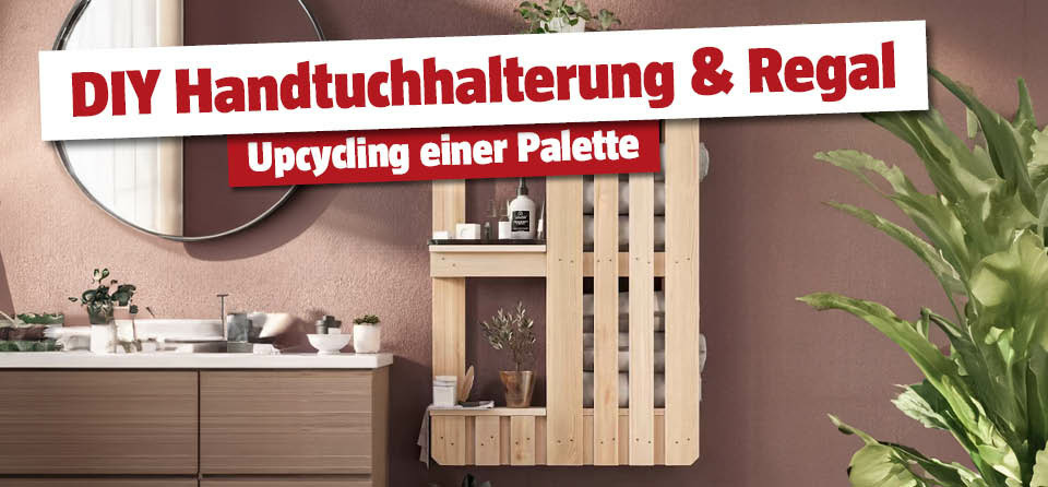 DIY Handtuchhalterung aus Palette