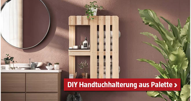 DIY Handtuchhalterung aus Palette