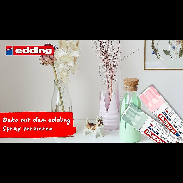 Edding Permanent Spray Glänzend (200 ml, Tiefschwarz (RAL 9005)) | BAUHAUS