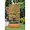 Promadino Pflanzkasten mit Pergola (Außenmaß (L x B x H): 200 x 64,5 x 102 cm, Holz, Honigbraun) | BAUHAUS
