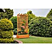 Promadino Pflanzkasten mit Pergola (Außenmaß (L x B x H): 200 x 64,5 x 102 cm, Holz, Honigbraun) | BAUHAUS