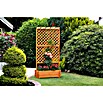 Promadino Pflanzkasten mit Pergola (Außenmaß (L x B x H): 200 x 64,5 x 102 cm, Holz, Honigbraun) | BAUHAUS