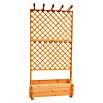 Promadino Pflanzkasten mit Pergola (Außenmaß (L x B x H): 200 x 64,5 x 102 cm, Holz, Honigbraun) | BAUHAUS