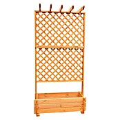 Promadino Pflanzkasten mit Pergola (Außenmaß (L x B x H): 200 x 64,5 x 102 cm, Holz, Honigbraun) | BAUHAUS