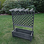 Promadino Pflanzkasten mit Pergola (Außenmaß (L x B x H): 139 x 65 x 112 cm, Holz, Grau) | BAUHAUS