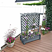 Promadino Pflanzkasten mit Pergola (Außenmaß (L x B x H): 139 x 65 x 112 cm, Holz, Grau) | BAUHAUS