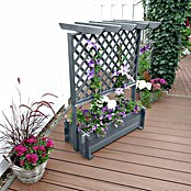 Promadino Pflanzkasten mit Pergola (Außenmaß (L x B x H): 139 x 65 x 112 cm, Holz, Grau) | BAUHAUS