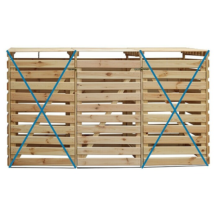 Erweiterung für Mülltonnenbox Vario V (Passend für: Mülltonnenbox Vario V, 92 x 70 x 122 cm, Natur) | BAUHAUS