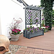 Promadino Pflanzkasten mit Pergola (Außenmaß (L x B x H): 140 x 64,5 x 102 cm, Holz, Grau) | BAUHAUS