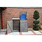 Promadino Mülltonnenbox Vario V (Holz, Grau, Geeignet für: 2 Mülltonnen) | BAUHAUS