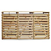 Promadino Mülltonnenbox Vario V (Holz, Natur, Geeignet für: 3 Mülltonnen) | BAUHAUS