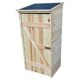 Promadino Geräteschrank Speyer (B x T x H: 72,5 x 68,5 x 148 cm, Holz, Natur)