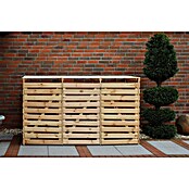 Promadino Mülltonnenbox Vario V (Holz, Natur, Geeignet für: 3 Mülltonnen) | BAUHAUS