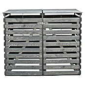 Promadino Mülltonnenbox Vario V (Holz, Grau, Geeignet für: 2 Mülltonnen) | BAUHAUS