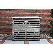 Promadino Mülltonnenbox Vario V (Holz, Grau, Geeignet für: 2 Mülltonnen) | BAUHAUS