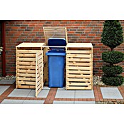 Promadino Mülltonnenbox Vario V (Holz, Natur, Geeignet für: 3 Mülltonnen) | BAUHAUS