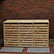 Promadino Mülltonnenbox Vario V (Holz, Natur, Geeignet für: 3 Mülltonnen) | BAUHAUS