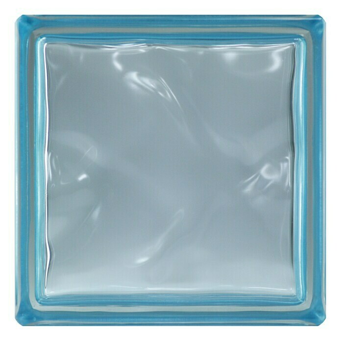 Fuchs Design Bloque de vidrio Reflex (Índigo, Nube, 19 x 19 x 8 cm)