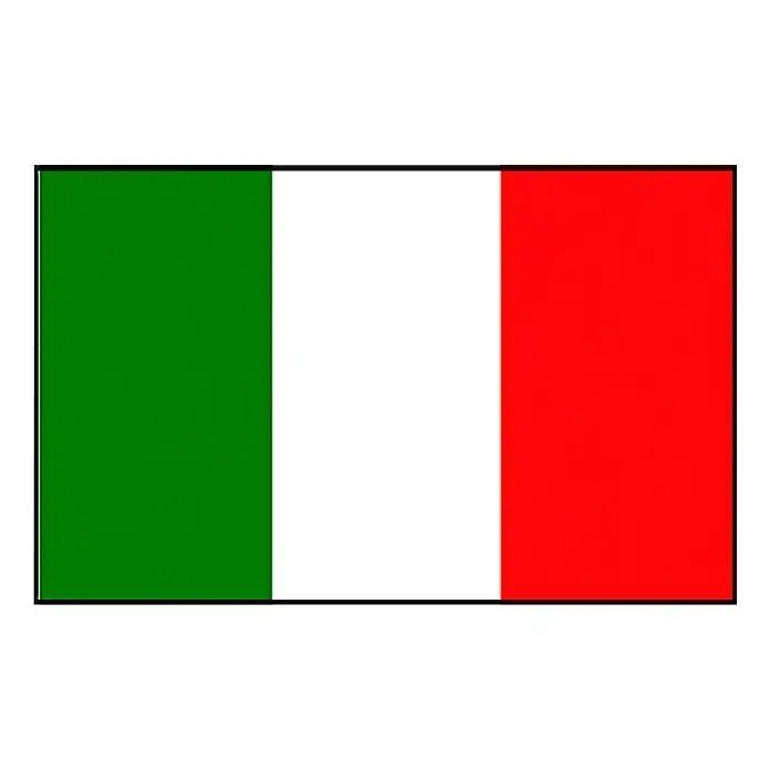 Flagge - Italien, 45 x 30 cm, Spunpolyester - Flagge von Italien. Die italienische Flagge ist eine Trikolore mit drei gleich großen vertikalen Streifen in Grün, Weiß und Rot.