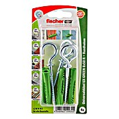 Fischer Greenline Universaldübel-Set UX 8 x 50 R RH GREEN K (Ø x L: 8 x 50 mm, Rundhaken, Nylon, 4 Stk.)