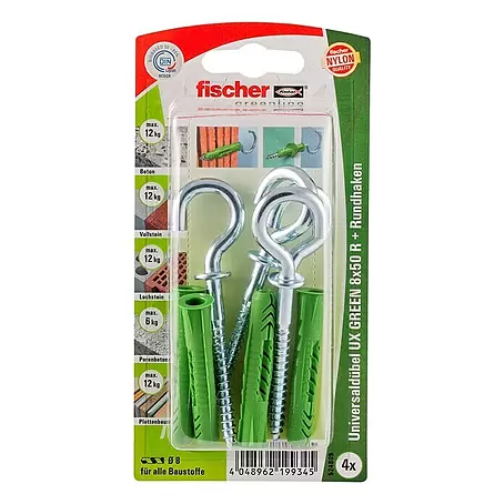 Fischer Greenline Universaldübel-Set UX 8 x 50 R RH GREEN K